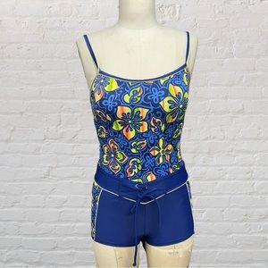 Vintage Y2K early 00s two piece tankini swimsuit